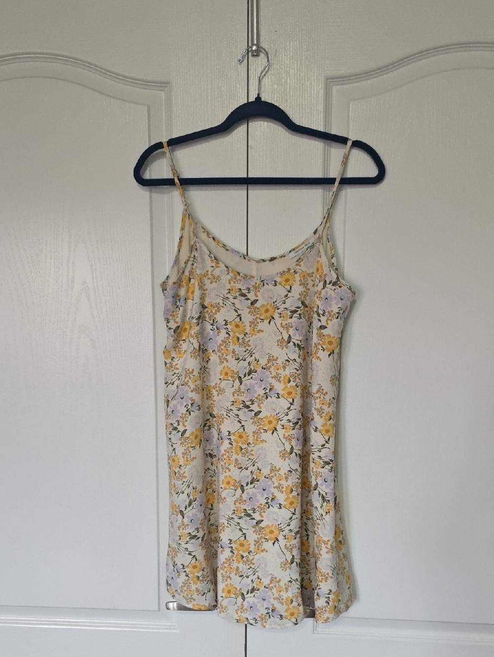 American Eagle Floral Top - Yellow & Cream